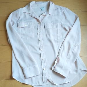 J. Crew Blythe silk blouse 10 pink